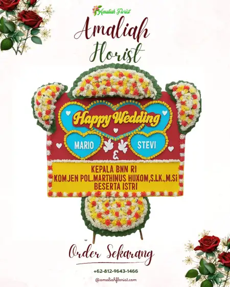 Papan Bunga Pernikahan Samudra Kulon